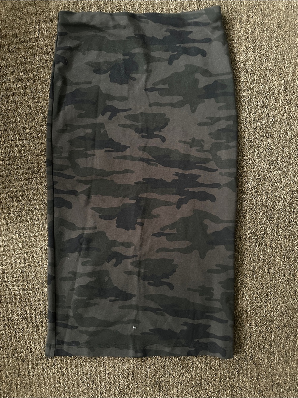 Womens Camouflage Stretch Pencil Skirt - Black/Gray